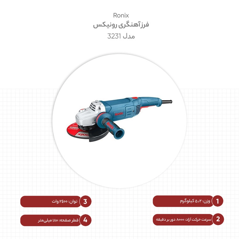 مشخصات فرز آهنگری رونیکس مدل 3231